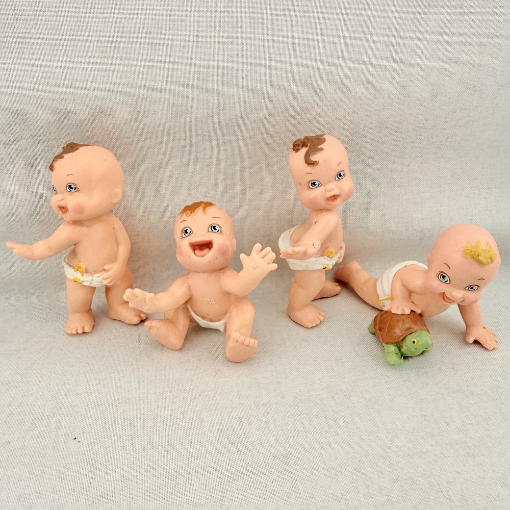 Vintage‎ Galoob Magic Diaper Babies Turtle 1991 Mini Figures Lot PVC Rubber Baby - Picture 2 of 11